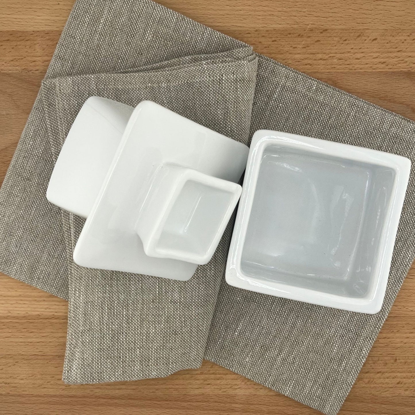 Beurrier américain en porcelaine